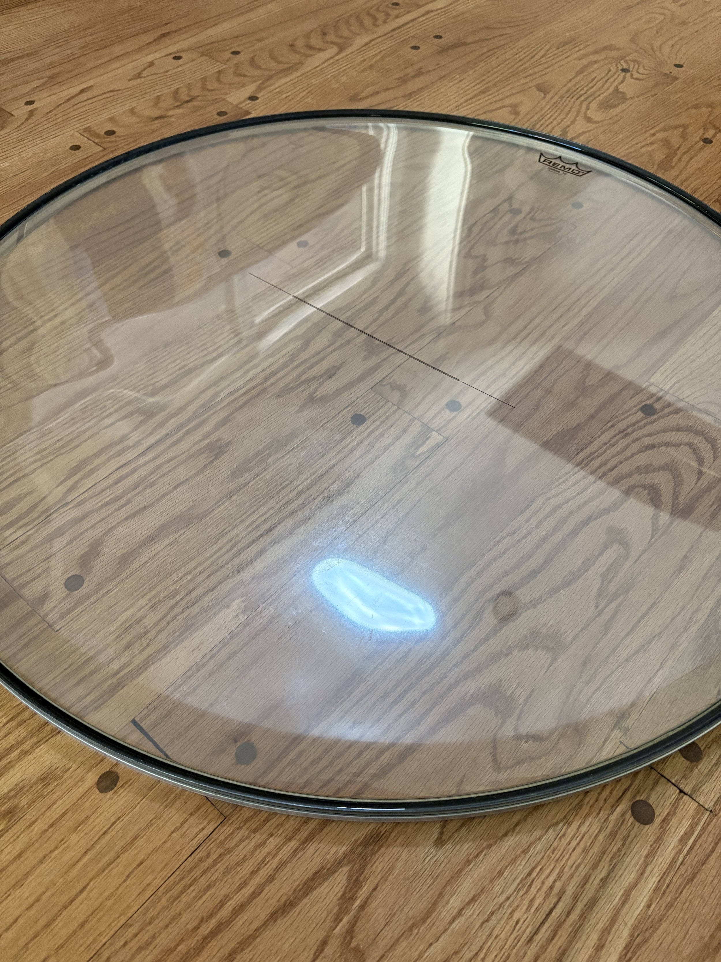 Hazy coated timpani head